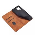 Magnet Fancy Case Case pour Samsung Galaxy A12 5G Pouch Wallet Card Holder Marron