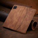 Magnet Fancy Case Case pour Samsung Galaxy A12 5G Pouch Wallet Card Holder Marron