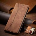 Magnet Fancy Case Case pour Samsung Galaxy A12 5G Pouch Wallet Card Holder Marron