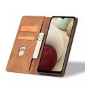 Magnet Fancy Case Case pour Samsung Galaxy A12 5G Pouch Wallet Card Holder Marron