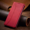 Magnet Fancy Case Case pour Samsung Galaxy A12 5G Pouch Wallet Card Holder Rouge