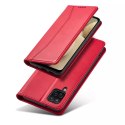 Magnet Fancy Case Case pour Samsung Galaxy A12 5G Pouch Wallet Card Holder Rouge