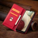 Magnet Fancy Case Case pour Samsung Galaxy A12 5G Pouch Wallet Card Holder Rouge