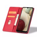 Magnet Fancy Case Case pour Samsung Galaxy A12 5G Pouch Wallet Card Holder Rouge