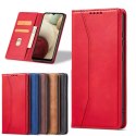 Magnet Fancy Case Case pour Samsung Galaxy A12 5G Pouch Wallet Card Holder Rouge