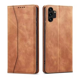 Magnet Fancy Case Case pour Samsung Galaxy A13 5G Pouch Wallet Card Holder Marron