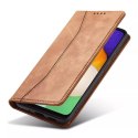 Magnet Fancy Case Case pour Samsung Galaxy A13 5G Pouch Wallet Card Holder Marron