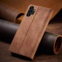 Magnet Fancy Case Case pour Samsung Galaxy A13 5G Pouch Wallet Card Holder Marron