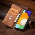 Magnet Fancy Case Case pour Samsung Galaxy A13 5G Pouch Wallet Card Holder Marron