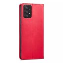 Magnet Fancy Case Case pour Samsung Galaxy A52 / A52 5G / A52s 5G Pouch Wallet Card Card Stand Rouge