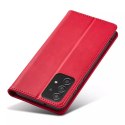 Magnet Fancy Case Case pour Samsung Galaxy A52 / A52 5G / A52s 5G Pouch Wallet Card Card Stand Rouge