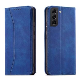 Magnet Fancy Case Case pour Samsung Galaxy S22 Pouch Card Wallet Card Stand Bleu
