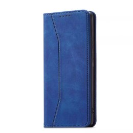 Magnet Fancy Case Case pour Samsung Galaxy S22 Pouch Card Wallet Card Stand Bleu
