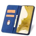 Magnet Fancy Case Case pour Samsung Galaxy S22 Pouch Card Wallet Card Stand Bleu