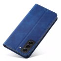 Magnet Fancy Case Case pour Samsung Galaxy S22 Pouch Card Wallet Card Stand Bleu