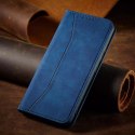 Magnet Fancy Case Case pour Samsung Galaxy S22 Pouch Card Wallet Card Stand Bleu