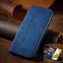 Magnet Fancy Case Case pour Samsung Galaxy S22 Pouch Card Wallet Card Stand Bleu