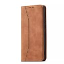 Magnet Fancy Case Case pour Samsung Galaxy S22 Pouch Wallet Card Holder Marron