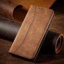 Magnet Fancy Case Case pour Samsung Galaxy S22 Pouch Wallet Card Holder Marron