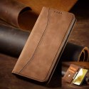 Magnet Fancy Case Case pour Samsung Galaxy S22 Pouch Wallet Card Holder Marron