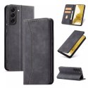 Magnet Fancy Case Case pour Samsung Galaxy S22 Pouch Wallet Card Holder Noir