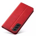 Magnet Fancy Case Case pour Samsung Galaxy S22 Pouch Wallet Card Holder Rouge