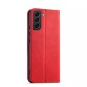 Magnet Fancy Case Case pour Samsung Galaxy S22 + (S22 Plus) Pouch Wallet Card Holder Rouge