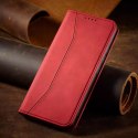 Magnet Fancy Case Case pour Samsung Galaxy S22 + (S22 Plus) Pouch Wallet Card Holder Rouge