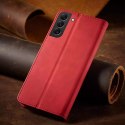 Magnet Fancy Case Case pour Samsung Galaxy S22 + (S22 Plus) Pouch Wallet Card Holder Rouge