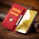 Magnet Fancy Case Case pour Samsung Galaxy S22 + (S22 Plus) Pouch Wallet Card Holder Rouge