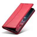 Magnet Fancy Case Case pour Samsung Galaxy S22 Ultra Cover Card Wallet Card Stand Rouge