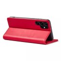 Magnet Fancy Case Case pour Samsung Galaxy S22 Ultra Cover Card Wallet Card Stand Rouge