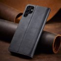 Magnet Fancy Case Case pour Samsung Galaxy S22 Ultra Pouch Wallet Card Holder Noir