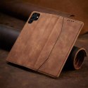 Magnet Fancy Case pour Samsung Galaxy S22 Ultra Pouch Wallet Card Holder Marron