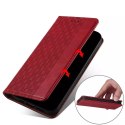 Magnet Strap Case Case pour Samsung Galaxy A12 5G Pouch Wallet + Mini Lanyard Pendentif Rouge