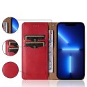 Magnet Strap Case Case pour Samsung Galaxy A12 5G Pouch Wallet + Mini Lanyard Pendentif Rouge