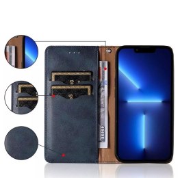 Magnet Strap Case Case pour Samsung Galaxy A12 5G Pouch Wallet + Mini Longe Pendentif Bleu