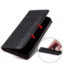 Magnet Strap Case Case pour Samsung Galaxy A12 5G Pouch Wallet + Mini Longe Pendentif Noir