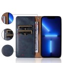 Magnet Strap Case Case pour Samsung Galaxy A13 5G Pouch Wallet + Mini Longe Pendentif Bleu