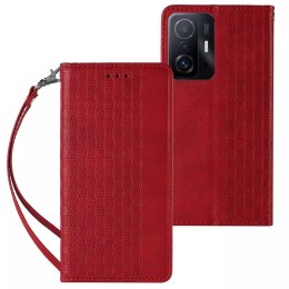 Magnet Strap Case Case pour Samsung Galaxy A52 / A52 5G / A52s 5G Pouch Wallet + Mini Lanyard Pendentif Rouge