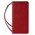 Magnet Strap Case Case pour Samsung Galaxy S22 Pouch Wallet + Mini Lanyard Pendentif Rouge