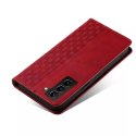 Magnet Strap Case Case pour Samsung Galaxy S22 Pouch Wallet + Mini Lanyard Pendentif Rouge