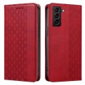 Magnet Strap Case Case pour Samsung Galaxy S22 Pouch Wallet + Mini Lanyard Pendentif Rouge