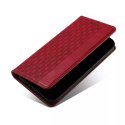 Magnet Strap Case Case pour Samsung Galaxy S22 Ultra Pouch Wallet + Mini Lanyard Pendentif Rouge