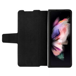 Etui en cuir Nillkin Etui en cuir véritable blindé flexible avec poche pour Samsung Galaxy Z Fold 3 Noir