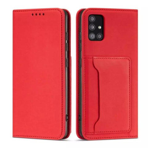 Étui pour carte magnétique pour Samsung Galaxy A13 5G Pouch Wallet Card Holder Rouge