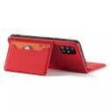 Étui pour carte magnétique pour Samsung Galaxy A13 5G Pouch Wallet Card Holder Rouge