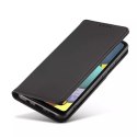 Étui pour cartes magnétiques pour Samsung Galaxy A12 5G pochette portefeuille porte-cartes noir