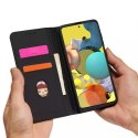 Étui pour cartes magnétiques pour Samsung Galaxy A12 5G pochette portefeuille porte-cartes noir