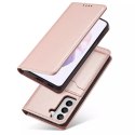 Étui pour cartes magnétiques pour Samsung Galaxy S22 Pouch Card Wallet Card Stand Rose